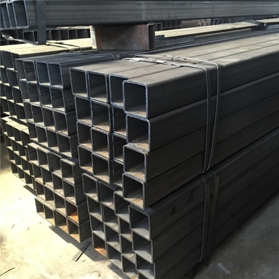 Q235 A53 Grade B Seamless Metal Tube Black Square Plain End